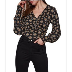 Black combo blouse